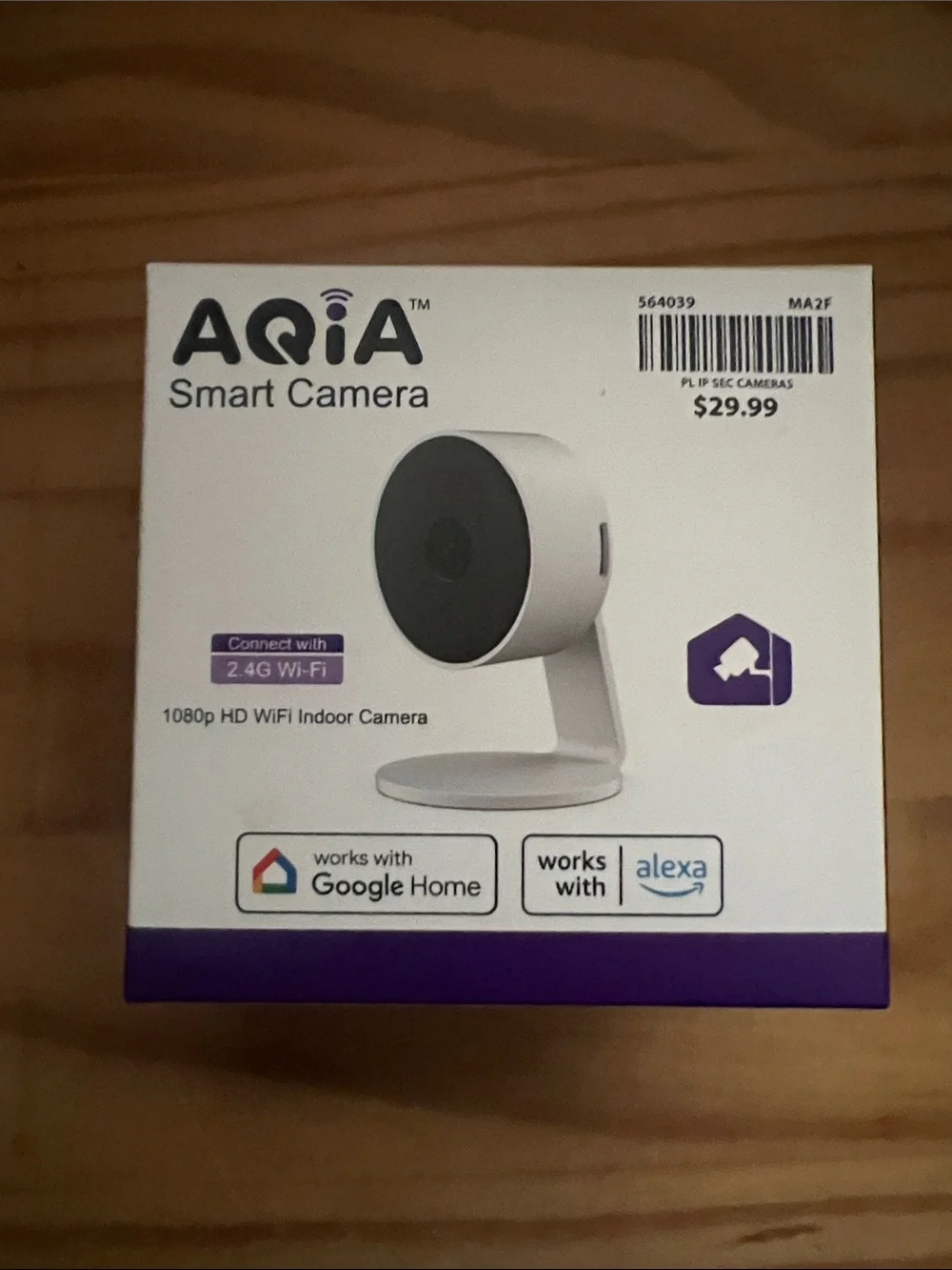 AQIA Smart Camera 1080p Indoor WiFi Camera - White